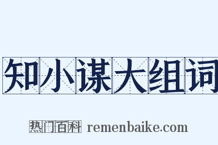 知小谋大组词是什么意思的图片